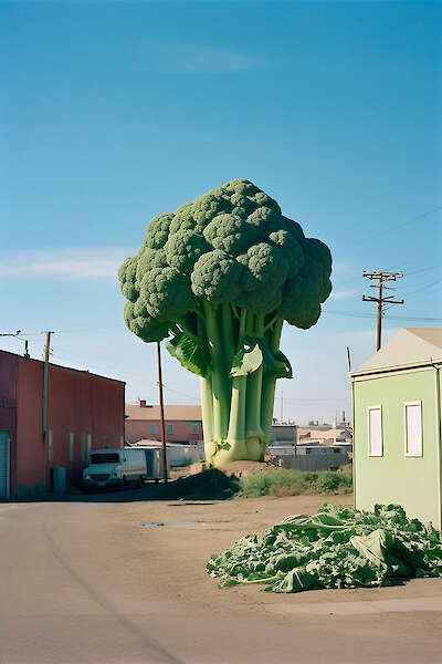 © Bruce Eesly. Broccoli farm near Limburg, 1962, aus der Serie New Farmer, 2023.