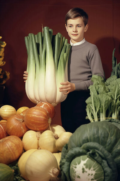 Bruce Eesly. Peter Trimmel wins first prize for his UHY fennel at the Kooma Giants Show in Limburg, 1956. Bruce Eesly, aus der Serie New Farmer, 2023. © Bruce Eesly